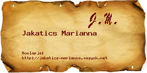 Jakatics Marianna névjegykártya